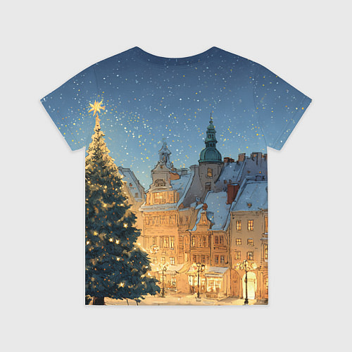 Детская футболка Новый год в старом городе / 3D-принт – фото 2