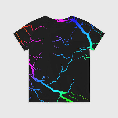 Детская футболка Манчестер Юнайтед неоновые молнии / 3D-принт – фото 2