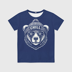 Футболка детская Chill bear, цвет: 3D-принт