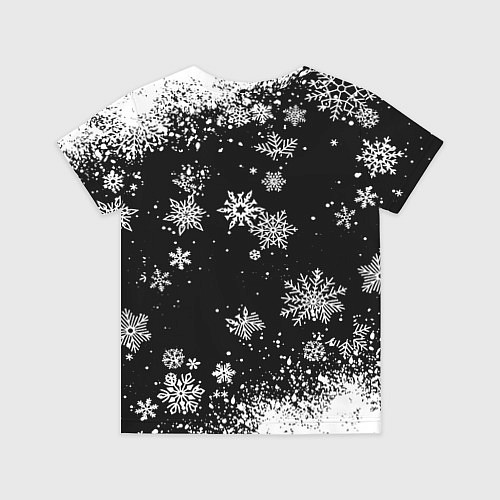 Детская футболка Манчестер сити снежинки новый год / 3D-принт – фото 2