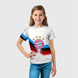 Футболка детская Бавария Мюнхен геометрия спорт, цвет: 3D-принт — фото 2