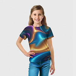 Футболка детская Сплавы разноцветные, цвет: 3D-принт — фото 2