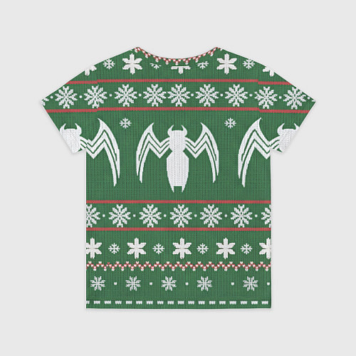 Детская футболка Веном в вязаном свитере - новый год / 3D-принт – фото 2