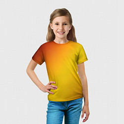 Футболка детская Color yellow red gradient, цвет: 3D-принт — фото 2