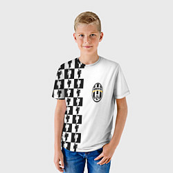 Футболка детская Ювентус паттерн люди, цвет: 3D-принт — фото 2