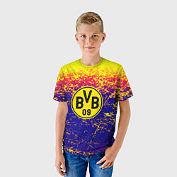 Футболка детская Borussia краски, цвет: 3D-принт — фото 2