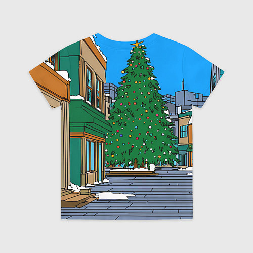 Детская футболка Новогодняя лошадка и елка / 3D-принт – фото 2