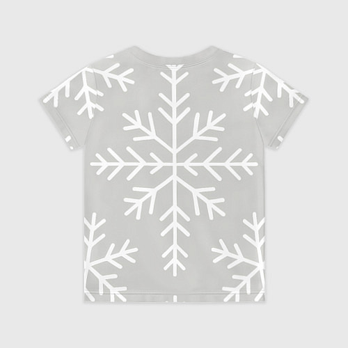 Детская футболка Лошадь на фоне снижинок 2026 / 3D-принт – фото 2