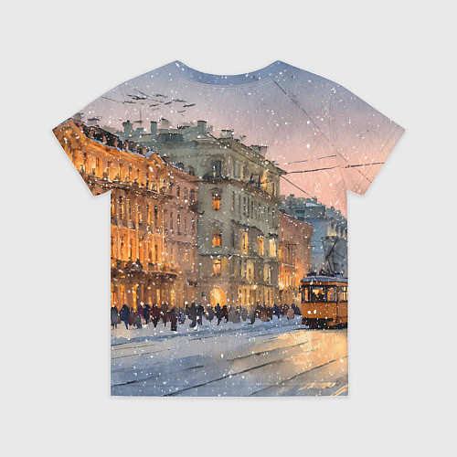 Детская футболка Зимний Санкт-Петербург / 3D-принт – фото 2