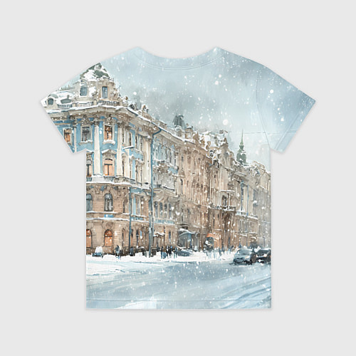 Детская футболка Снежный день в Санкт-Петербурге / 3D-принт – фото 2
