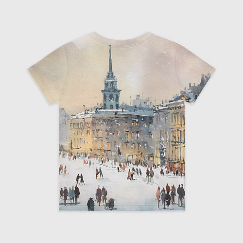 Детская футболка Снежный зимний Питер / 3D-принт – фото 2
