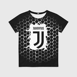 Футболка детская Juventus соты текстура краски, цвет: 3D-принт