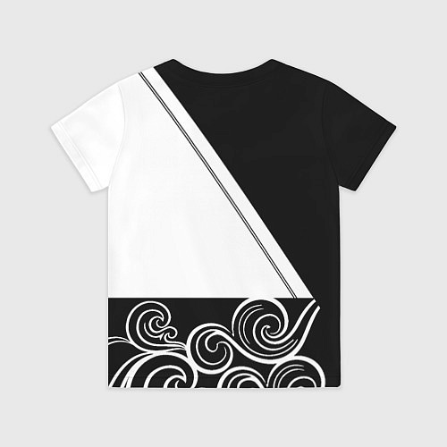 Детская футболка Ювентус геометрия полосы текстура / 3D-принт – фото 2