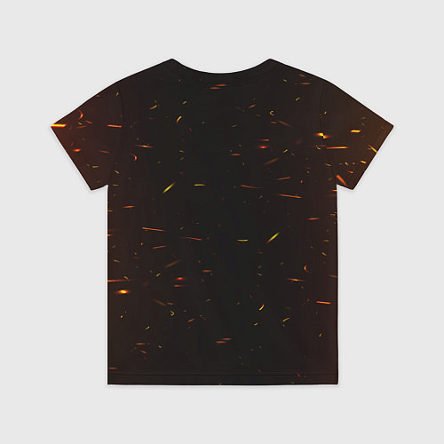 Детская футболка Огненная лошадь из темноты / 3D-принт – фото 2