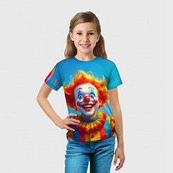 Футболка детская Весёлый клоун с шаром, цвет: 3D-принт — фото 2