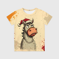 Футболка детская Задумчивая лошадь, цвет: 3D-принт