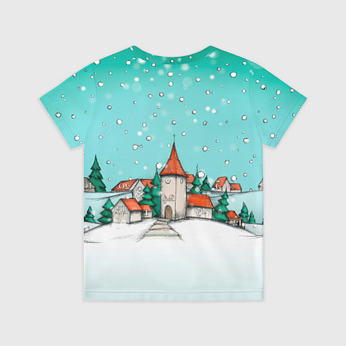 Детская футболка Снеговик - Новогодний Зож / 3D-принт – фото 2
