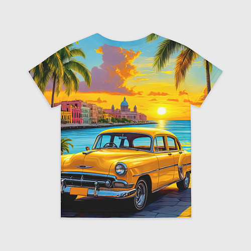 Детская футболка Золотой закат над набережной / 3D-принт – фото 2