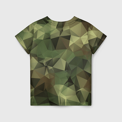 Детская футболка Полигональный камуфляж / 3D-принт – фото 2