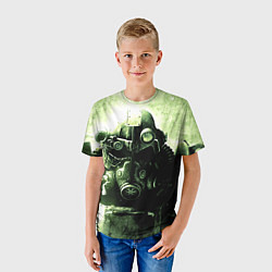 Футболка детская Fallout Robot, цвет: 3D-принт — фото 2