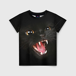 Футболка детская Черный кот, цвет: 3D-принт