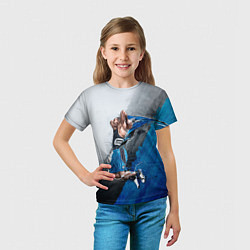 Футболка детская Баскетбол бросок, цвет: 3D-принт — фото 2