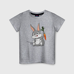 Детская футболка Зайка с морковью