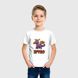 Футболка хлопковая детская Spyro: 8 bit, цвет: белый — фото 2