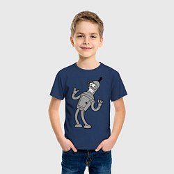 Футболка хлопковая детская Bender Error, цвет: тёмно-синий — фото 2