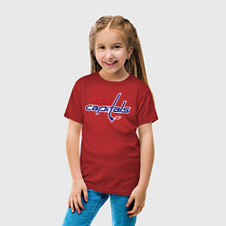 Футболка хлопковая детская Washington Capitals, цвет: красный — фото 2