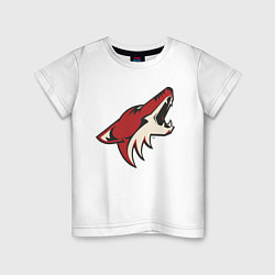 Футболка хлопковая детская Phoenix Coyotes, цвет: белый