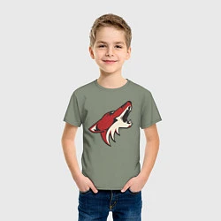 Футболка хлопковая детская Phoenix Coyotes, цвет: авокадо — фото 2