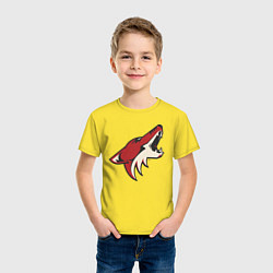 Футболка хлопковая детская Phoenix Coyotes, цвет: желтый — фото 2