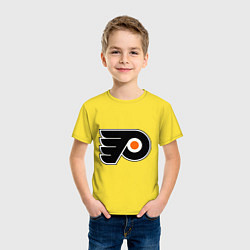 Футболка хлопковая детская Philadelphia Flyers, цвет: желтый — фото 2