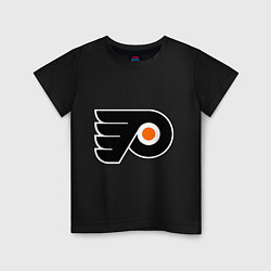 Футболка хлопковая детская Philadelphia Flyers, цвет: черный