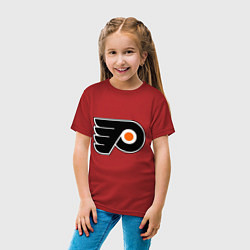 Футболка хлопковая детская Philadelphia Flyers, цвет: красный — фото 2