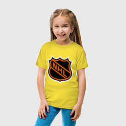 Футболка хлопковая детская NHL, цвет: желтый — фото 2