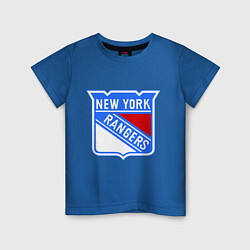 Футболка хлопковая детская New York Rangers, цвет: синий