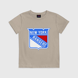 Футболка хлопковая детская New York Rangers, цвет: миндальный