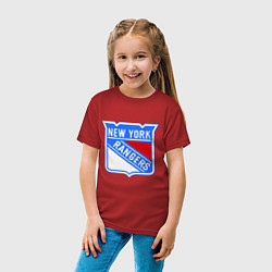 Футболка хлопковая детская New York Rangers, цвет: красный — фото 2