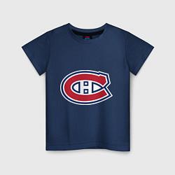 Футболка хлопковая детская Montreal Canadiens, цвет: тёмно-синий