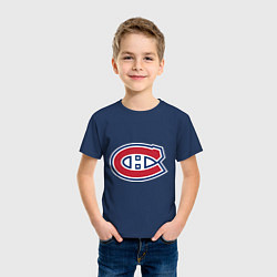 Футболка хлопковая детская Montreal Canadiens, цвет: тёмно-синий — фото 2