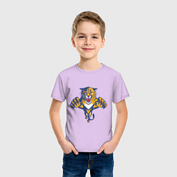 Футболка хлопковая детская Florida Panthers, цвет: лаванда — фото 2