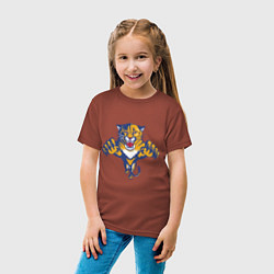 Футболка хлопковая детская Florida Panthers, цвет: кирпичный — фото 2
