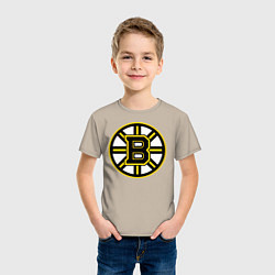 Футболка хлопковая детская Boston Bruins, цвет: миндальный — фото 2