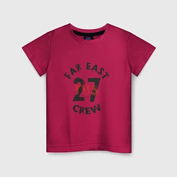 Футболка хлопковая детская Far East 27 Crew, цвет: маджента