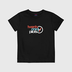 Футболка хлопковая детская Twenty One Pilots, цвет: черный