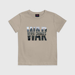 Футболка хлопковая детская War never changes, цвет: миндальный