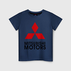 Футболка хлопковая детская Mitsubishi, цвет: тёмно-синий