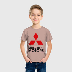 Футболка хлопковая детская Mitsubishi, цвет: пыльно-розовый — фото 2